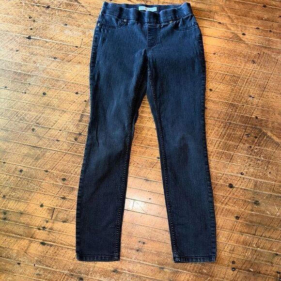 Chico’s Platinum washed black pull on 0.5/6 travelcore jeggings - Picture 1 of 3